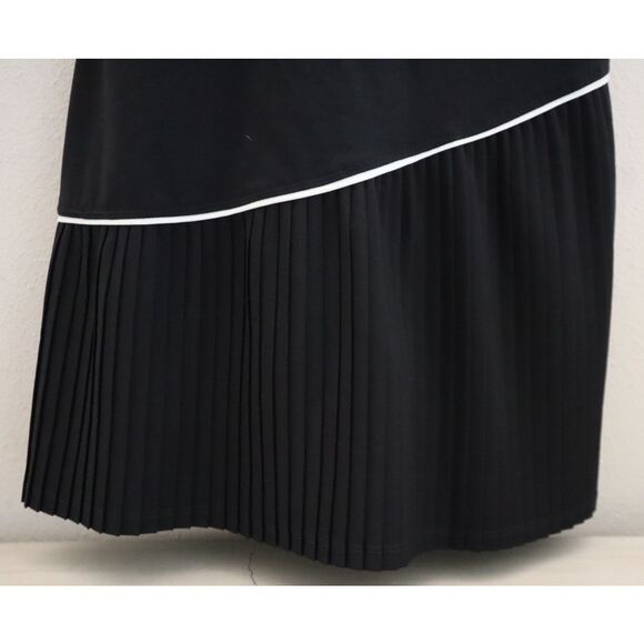 JoyLab 309-09-0910 Womens Sz S Black Knit Asymmetrical Pleated Active Mini Dress - Picture 6 of 16